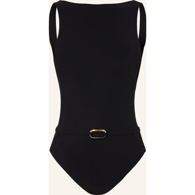 Maryan Mehlhorn High-Neck-Badeanzug Silhouet schwarz