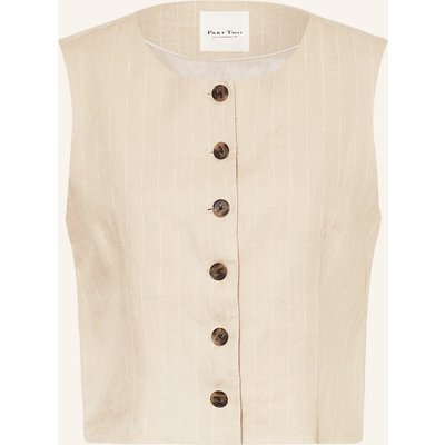 Part Two Weste Azaniapw Aus Leinen beige