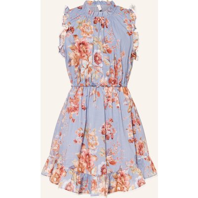 Zimmermann Kleid Mit Rüschen blau