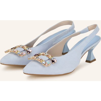 Darling Harbour Slingpumps Mit Schmucksteinen blau