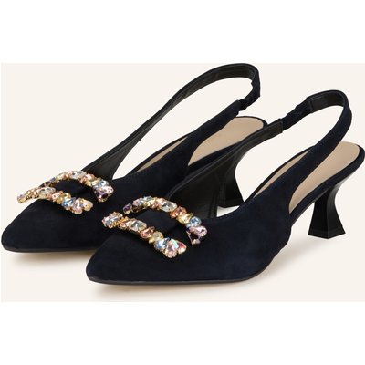 Darling Harbour Slingpumps Mit Schmucksteinen blau