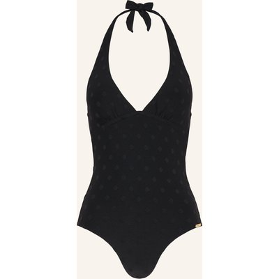 Watercult Neckholder-Badeanzug Modern Dots schwarz