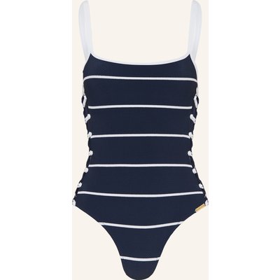 Watercult Badeanzug Coastal Lines blau