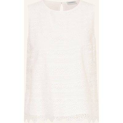 Comma Spitzentop weiss
