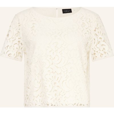 S.Oliver Black Label Blusenshirt Aus Spitze weiss