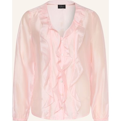 S.Oliver Black Label Bluse Mit Volants rosa