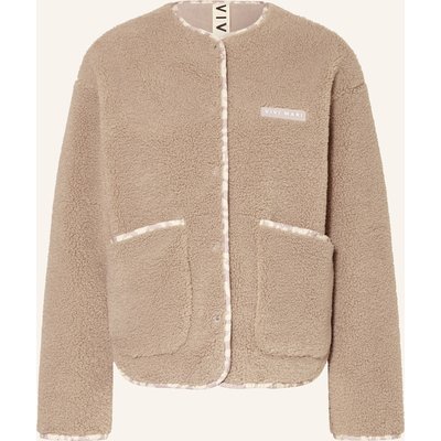 Vivi Mari Teddyfell-Jacke beige