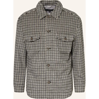 Reiss Overjacket Liam Houndstooth grau