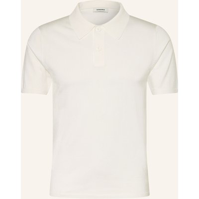 Sandro Strick-Poloshirt weiss