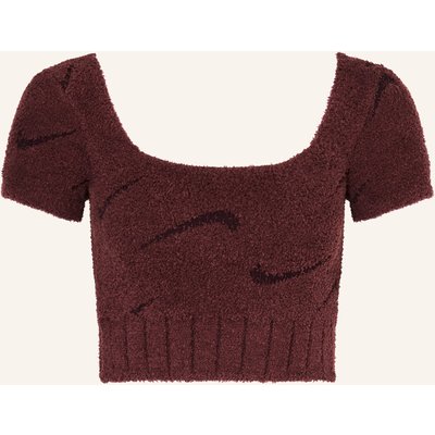 Nike Cropped-Shirt Sportswear Phoenix Cozy Bouclé rot