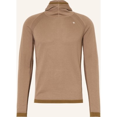 Stone Island Strick-Hoodie beige