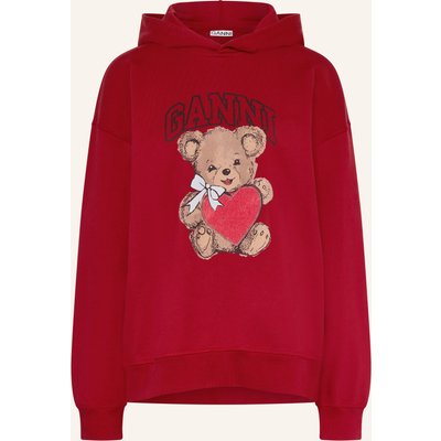 Ganni Oversized-Hoodie rot