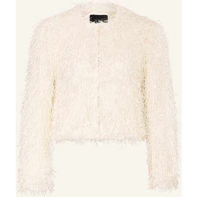 Oui Kastenjacke Mit Glitzergarn weiss
