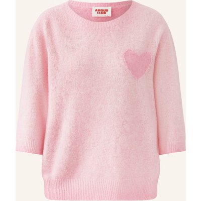 Oui Pullover Mit 3/4-Arm rosa