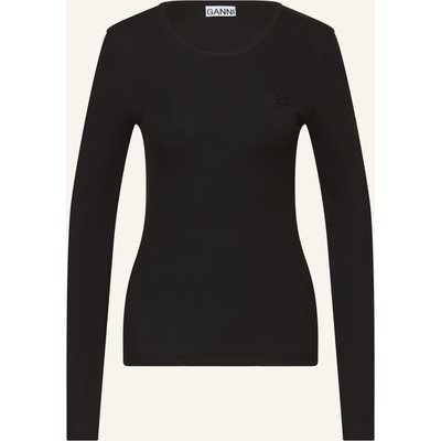 Ganni Longsleeve schwarz
