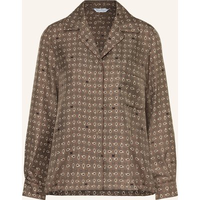 Max Mara Seidenbluse Disco braun