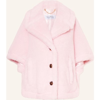 Max Mara Teddyfell-Cape corvino1 Mit Alpaka rosa