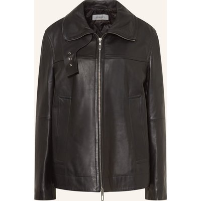Sportmax Lederjacke Spxciocca schwarz