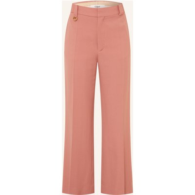 Chloé Marlenehosen Gabardine rosa