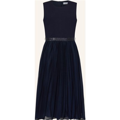 Danamade Cocktailkleid Mit Plissees Und Glitzergarn blau