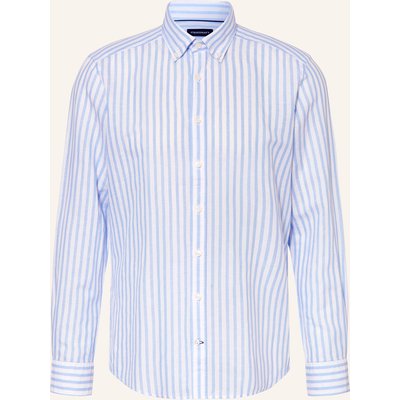 Strokesman's Hemd Regular Fit Mit Leinen blau
