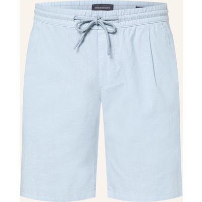 Strokesman's Shorts Regular Fit Mit Leinen blau