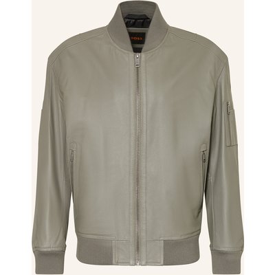 Boss Lederblouson Jakri gruen