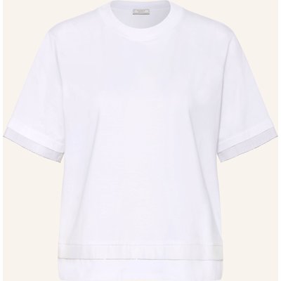 Peserico T-Shirt Mit Seide Und Schmucksteinen weiss