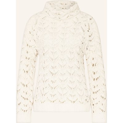 Monari Pullover Mit Glitzergarn Und Pailletten weiss