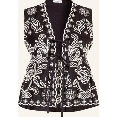 Mrs & Hugs Bluse Mit Leinen schwarz