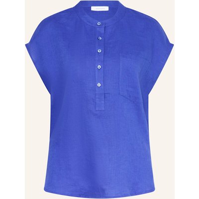 Darling Harbour Blusenshirt Aus Leinen blau