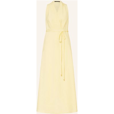 Luisa Cerano Kleid Mit Leinen gelb