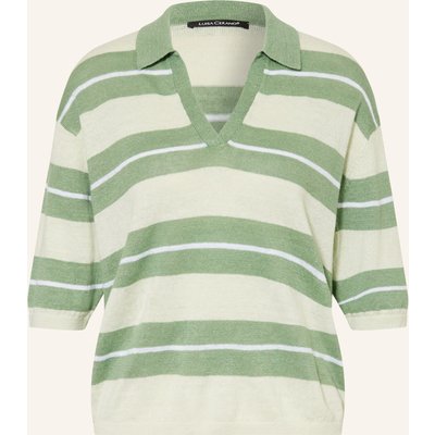 Luisa Cerano Strick-Poloshirt Aus Leinen gruen