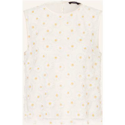 Luisa Cerano Blusentop Mit Pailletten weiss