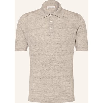 Brunello Cucinelli Strick-Poloshirt Regular Fit beige