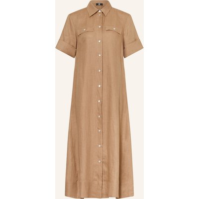 Riani Hemdblusenkleid Aus Leinen braun
