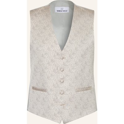 Wilvorst Anzugweste Extra Slim Fit beige