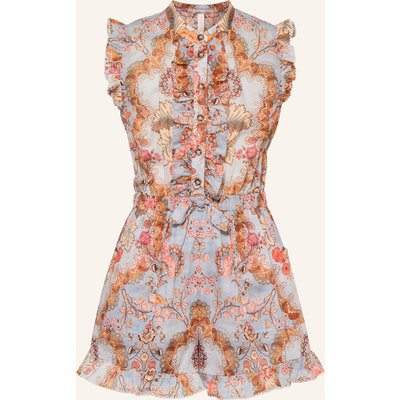 Zimmermann Jumpsuit Daylight Mit Rüschen blau