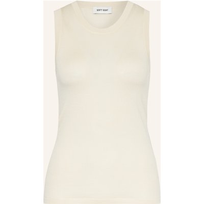 Soft Goat Stricktop Aus Seide Mit Cashmere weiss
