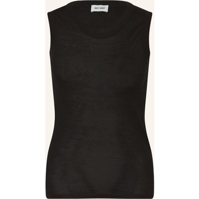 Soft Goat Stricktop Aus Seide Mit Cashmere schwarz