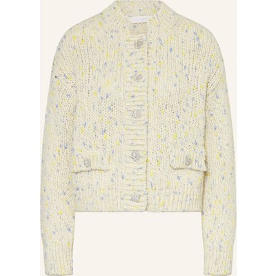 Rich & Royal Strickjacke Mit Glitzergarn gelb
