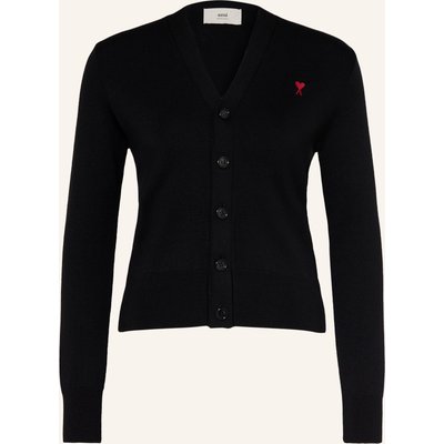 Ami Paris Strickjacke Aus Merinowolle schwarz