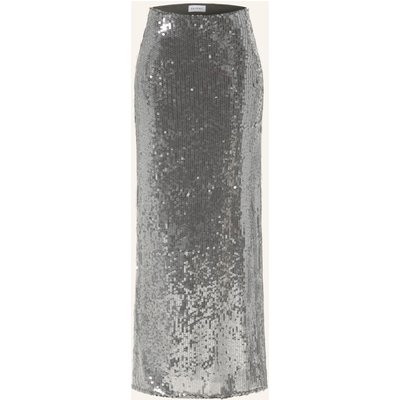 Oh April Mesh-Rock Nika Mit Pailletten grau