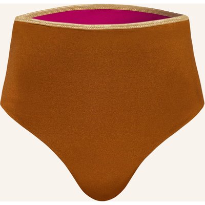 Mymarini Highwaist-Bikini-Hose Shine Zum Wenden pink