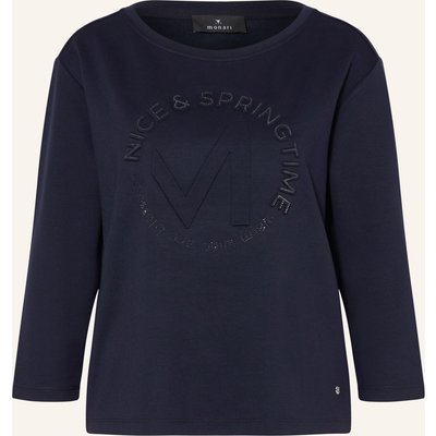 Monari Longsleeve Mit 3/4-Arm Und Schmucksteinen blau