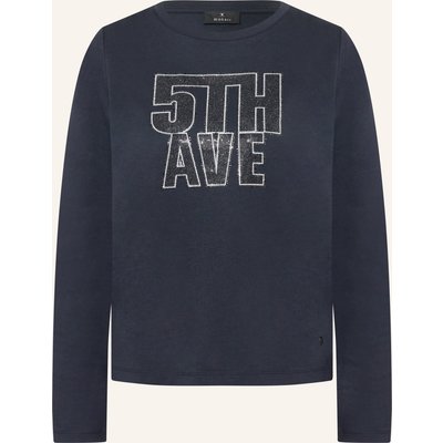 Monari Longsleeve Mit Schmucksteinen blau