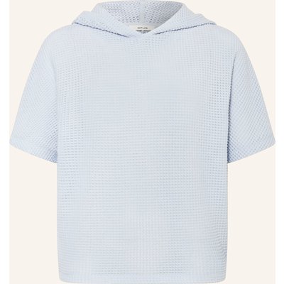 Opus Strick-Hoodie Gikaria blau