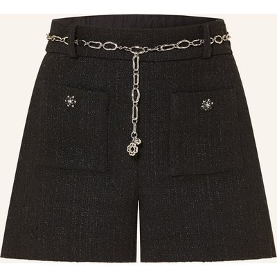 Maje Bouclé-Shorts Mit Glitzergarn schwarz