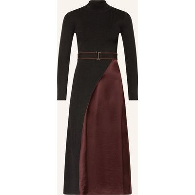 Reiss Kleid Misty Im Materialmix schwarz