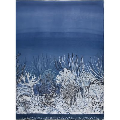 Barbieri Seidenschal blau